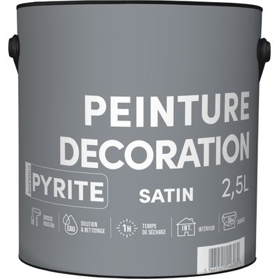 Peinture de décoration intérieur pyrite satin 2,5L