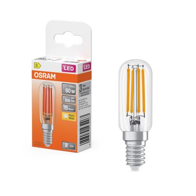 Ampoule LED E14 tube T26 à filament 6.5 W = 730 lumens blanc chaud OSRAM