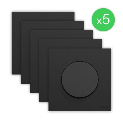 Interrupteurs va-et-vient ou poussoirs complets Odace 2025 noir par 5 - SCHNEIDER ELECTRIC