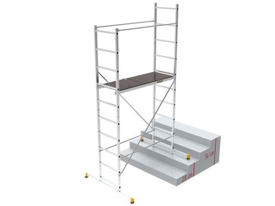 Échafaudage aluminium B4 - Hauteur 4 m - Spécial intérieur et extérieur - CENTAURE