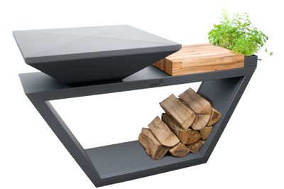 Brasero de cuisson G4 graphite avec plaque plancha, grille et couvercle de protection ARTISS