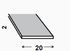 Profilé plat aluminium laqué noir 20 x 2 mm 2,50 m CQFD