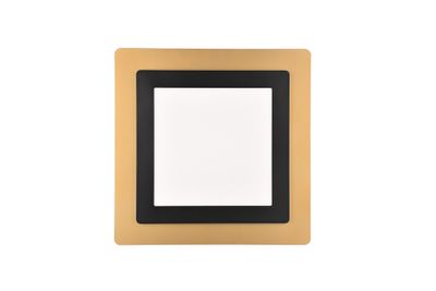 Plafonnier MORGAN carré or et noir LED 46W 6000 lumens blanc dynamique CCT - TRIO