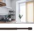 Tringle de vitrage plate extensible en métal de 0.8 à 1.4 m Finition Marron par 2 - MOBOIS