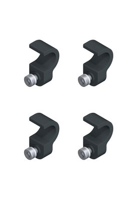 Supports x4 New Rondo -  Aluminium thermolaqué RAL 7016  -  Pour verre acrylique - SOGEM
