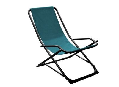 Chaise de jardin pliante PENDULAIRE chilienne acier graphite bleu, Livraison à domicile incluse - PROLOISIRS