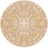 Tapis rond diamètre 150 cm effet or Jaïpur beige JARDILINE