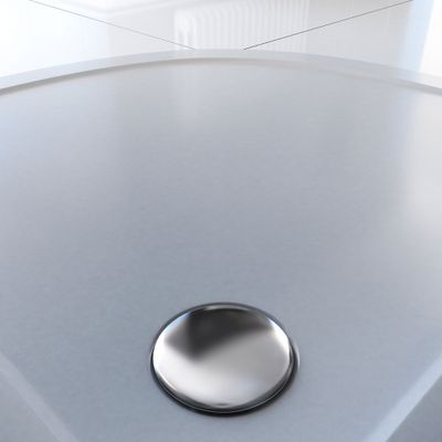 Receveur de douche 1/4 de cercle 90x90 cm acrylique blanc Pure 2 - AURLANE