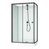 Cabine de douche profilé noir mat et receveur blanc 110x80x197 cm Essentiel AURLANE