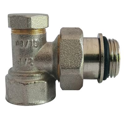 Coude de réglage de radiateur nickelé femelle 15/21 (1/2) SOMATHERM