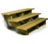 Limon d'escalier extérieur pin traité autoclave 3 marches - HENRY TIMBER