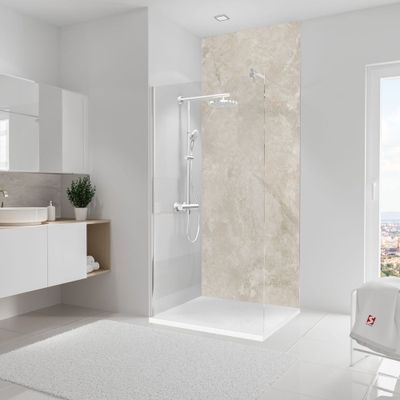 Panneau mural de douche 100x255 cm marbre greige DécoDesign Softtouch - SCHULTE