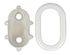 Support mural métal avec bague amovible 30 x 15 mm Finition blanc MOBOIS