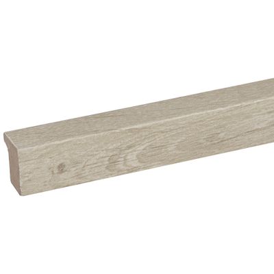 Profil de finition MDF Decowall chêne grisé sur fond noir - 12 x 20 x 2600 mm - AJ TIMBER