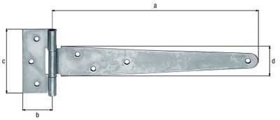 Penture anglaise 300 mm zinguée ALBERTS