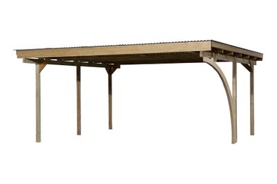 Carport double -  616 avec arc - 500 x 120 cm Livraison gratuite domicile WEKA