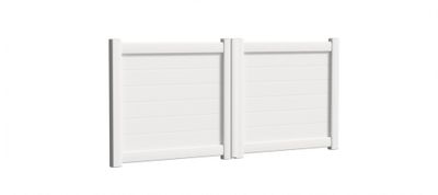 Portail battant aluminium LEO l.3,00 x H.1,75 m blanc  - PREFALU