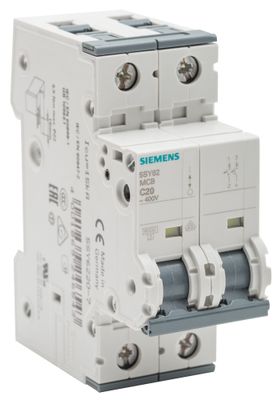 Disjoncteur 20A bipolaire pour parafoudre raccordement à vis - SIEMENS