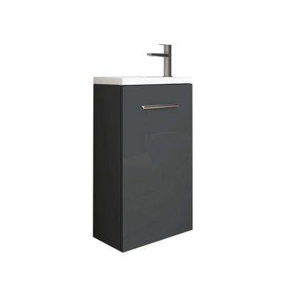 Lave-mains de salle de bains Lena 70 x 40 x 22 cm MDF gris