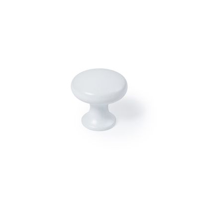 Bouton de meuble rond zamak blanc pore diamètre 20 mm REI
