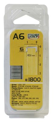 Agrafes A6 6 mm par 1800 FISCHER DAREX