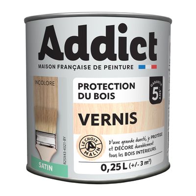 Vernis bois satin incolore 250 mL - ADDICT