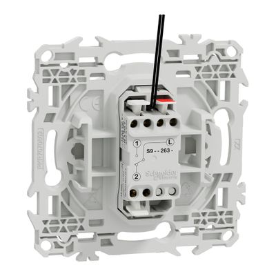 Interrupteur va-et-vient ou poussoir avec témoin lumineux Odace 2025 blanc - SCHNEIDER ELECTRIC