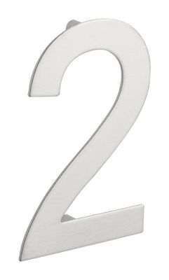 Chiffre 2 à visser hauteur 100 mm inox THIRARD