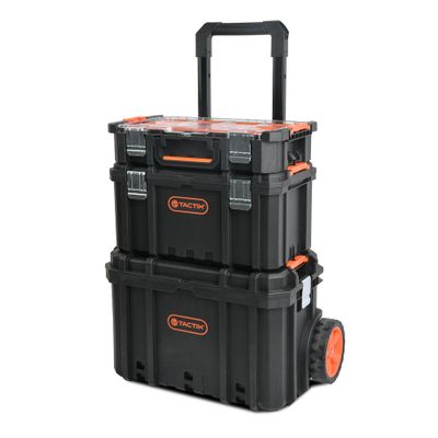 Servante de chantier coffre avec 3 modules empilables TACTIX