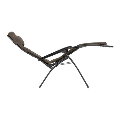 Fauteuil relax matelassé zéro gravité marron taupe RSX CLIP -LAFUMA