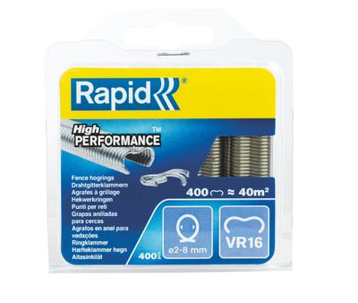 Agrafes à grillage VR16 en acier - Boîte de 400 - RAPID