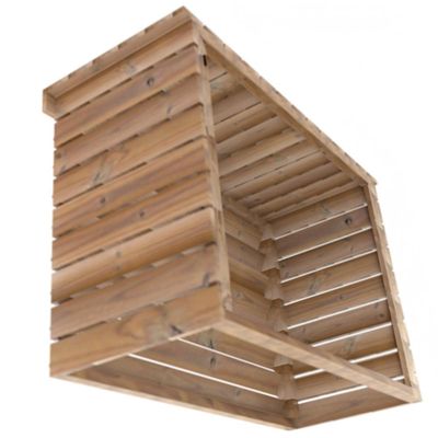 Habillage pour groupe de climatisation extérieur et pompe à chaleur en bois 132 x 58 x 98 cm, Livraison à domicile incluse - HABRITA