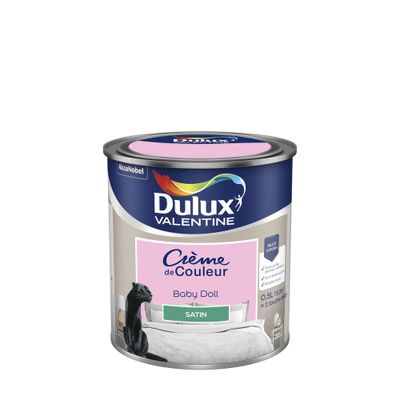Peinture crème de couleur satin babydoll 0,5 L - DULUX VALENTINE