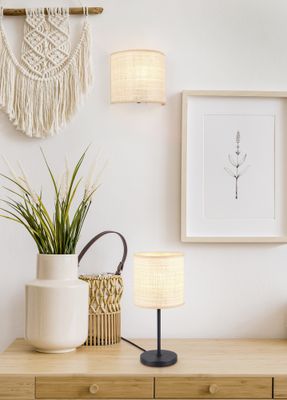 Lampe à poser E27 Aimee naturelle 10W - REALITY