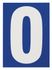Plaque chiffre 0  adhésive 65 x 90 mm fond bleu THIRARD