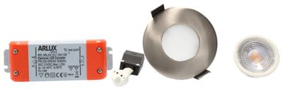 Spot LED encastrable salle de bain GU5.3 IP65 12V Acier - Amber ARLUX