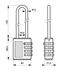 Cadenas à code anse haute largeur 40 mm THIRARD