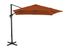 Parasol déporté ROMA 250 x 250 cm alu/acier 8 baleines inclinable manivelle paprika - PROLOISIRS