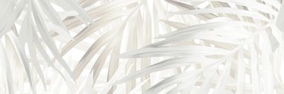 Faïence décor blanche PALM 25 x 75 cm paquet 1,50 m²