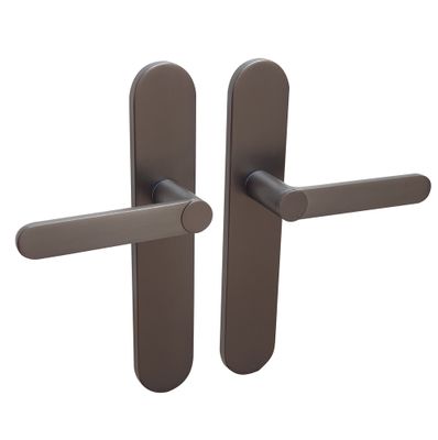 Poignées de porte sur plaques sans trou sans perçage Meudon K canon de fusil LINEA BERTOMANI