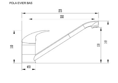 Robinet de cuisine Chrome Pola - EUROSANIT