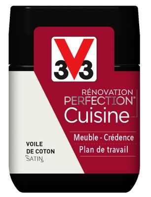 Peinture de rénovation cuisine finition satinée coton 75 mL - V33
