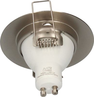 Spots LED encastrables GU10 lumière blanc chaud Acier par 3 - Quartz ARLUX