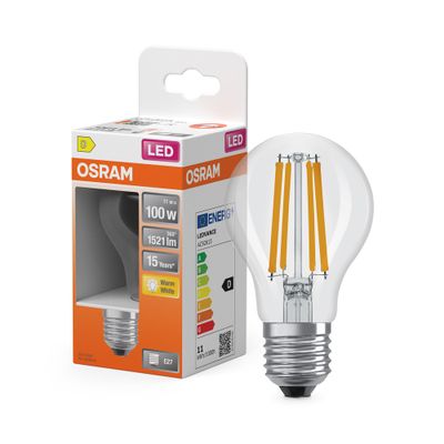 Ampoule LED E27 Retrofit 10W = 1521 lumens blanc chaud Led Star OSRAM