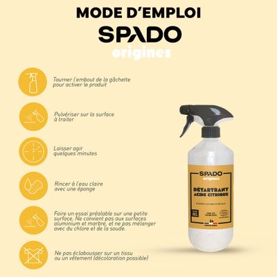 Acide citrique en gel pulvérisateur 750 ml GLOSS