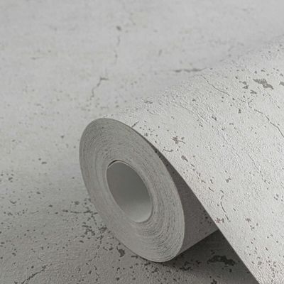 Papier peint pré-encollé expansé effet beton gris 53 cm x 10 m AS CREATION