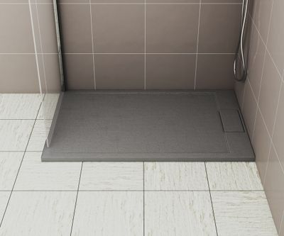 Receveur de douche 90x140 cm résine gris mat Island - OCEA