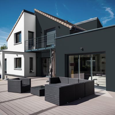 Peinture Façade-10 L-Gris Anthracite - RIPOLIN
