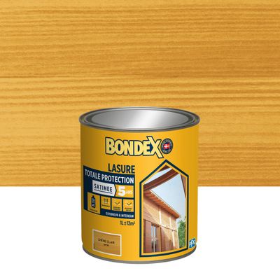 Lasure totale protection 5 ans chêne clair satin 1L BONDEX