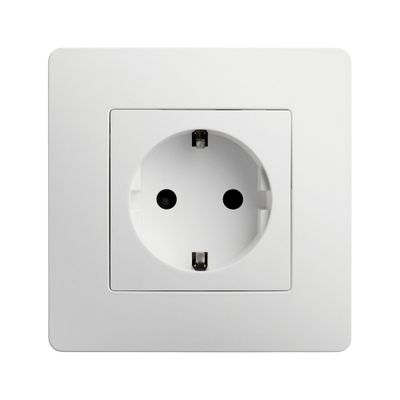 Prise schuko 2 pôles + terre blanc Caly - DEBFLEX
